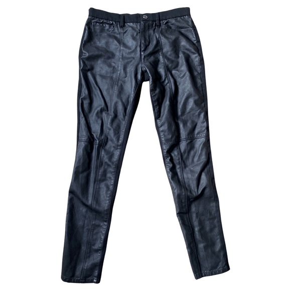 Banana Republic Sloan Faux Leather Black Pant - Picture 2 of 5